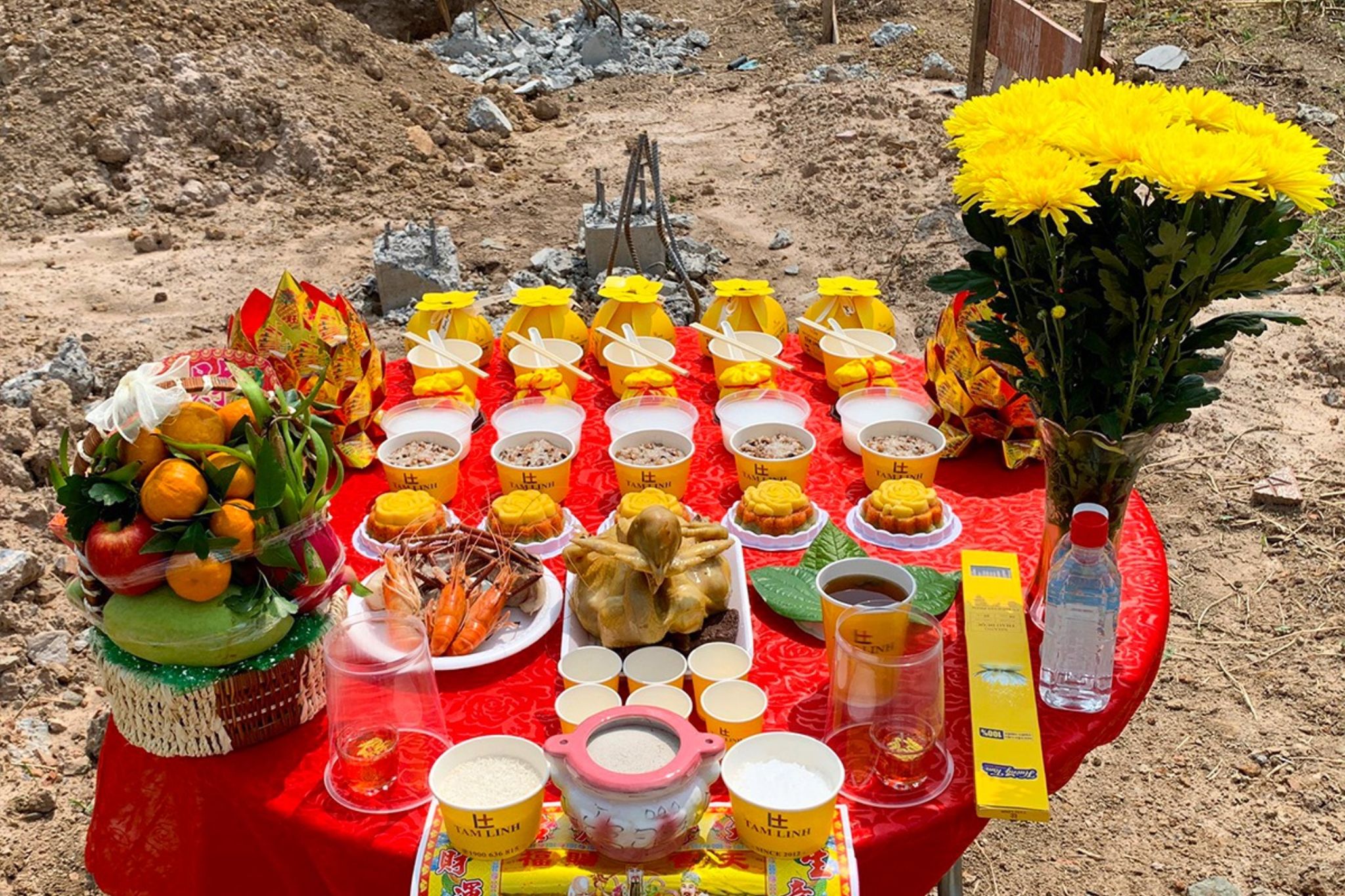 mâm cúng động thổ gồm những gì
